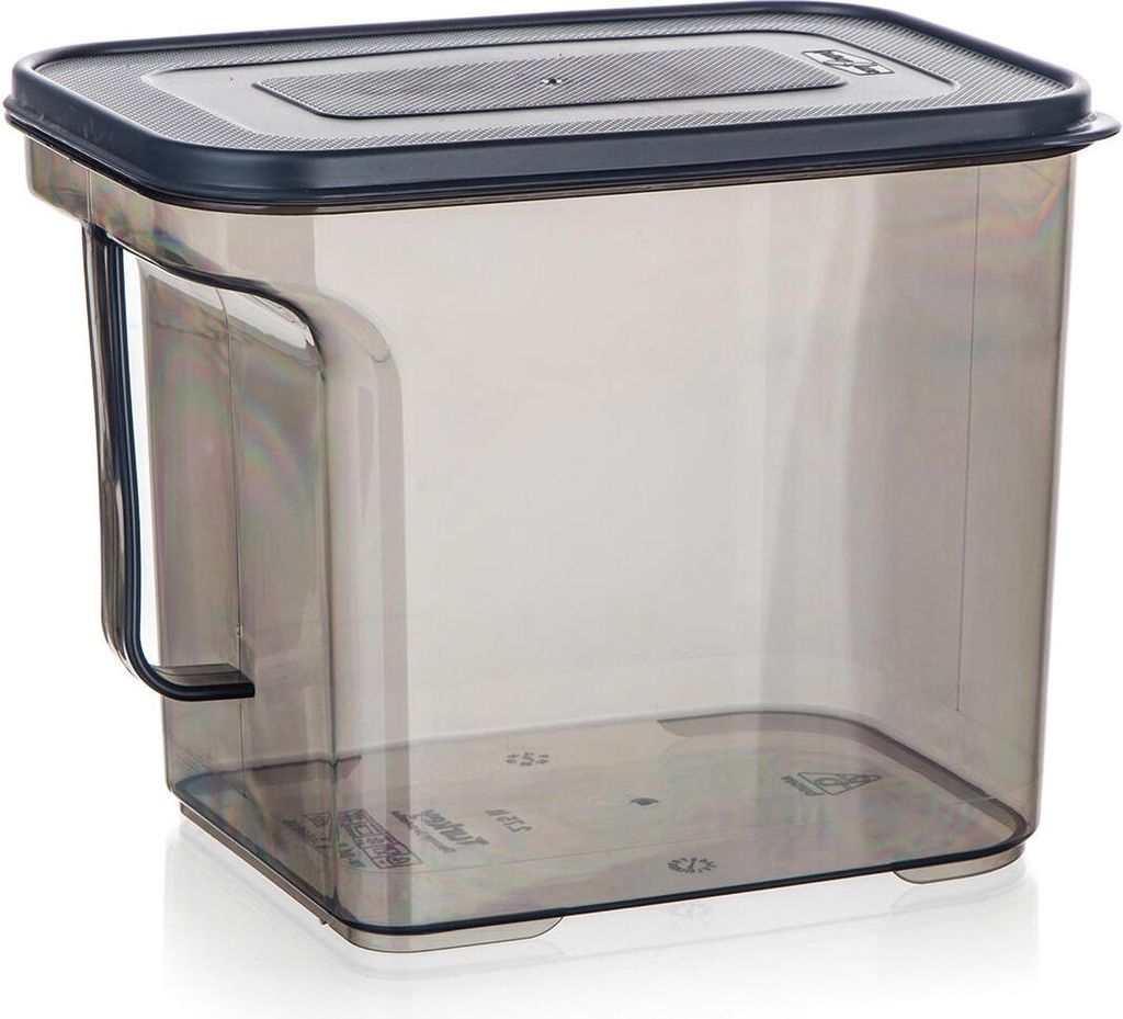 Plastikbehälter 2,75L mit Griff ZOYA Rauchfarbe