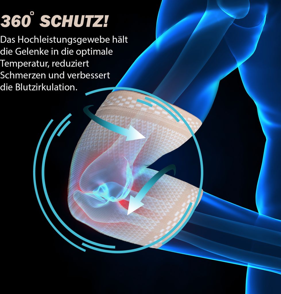 POWERLIX Ellenbogenbandage 2 Stücke, Kompression Ellenbogen Produktbild 4