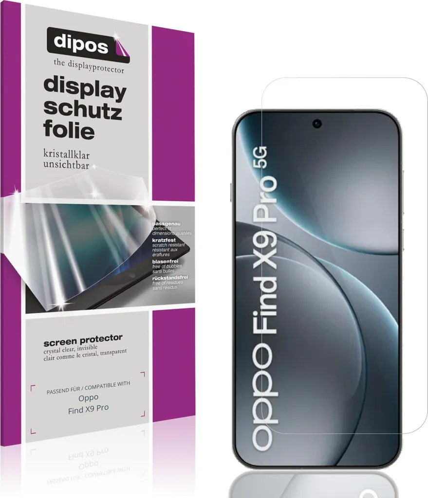 Set 4 Pellicole Schermo Oppo Find X9 5G dipos Claro | Alta Definizione
