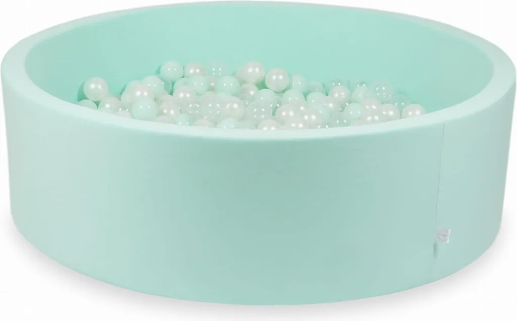Piscine à balles menthe claire 130x40 cm avec 700 boules nacrées luxe
