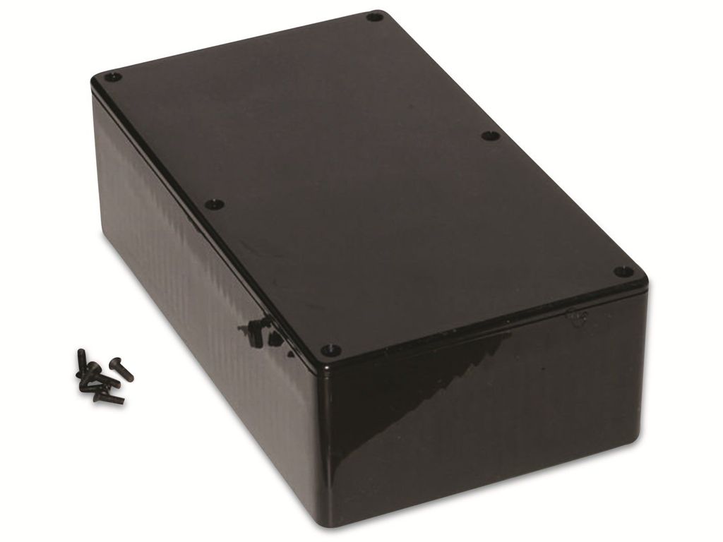 HAMMOND Euro-Gehäuse,1591EBK, ABS flammhemmend, schwarz, IP54, 191x110x61 mm