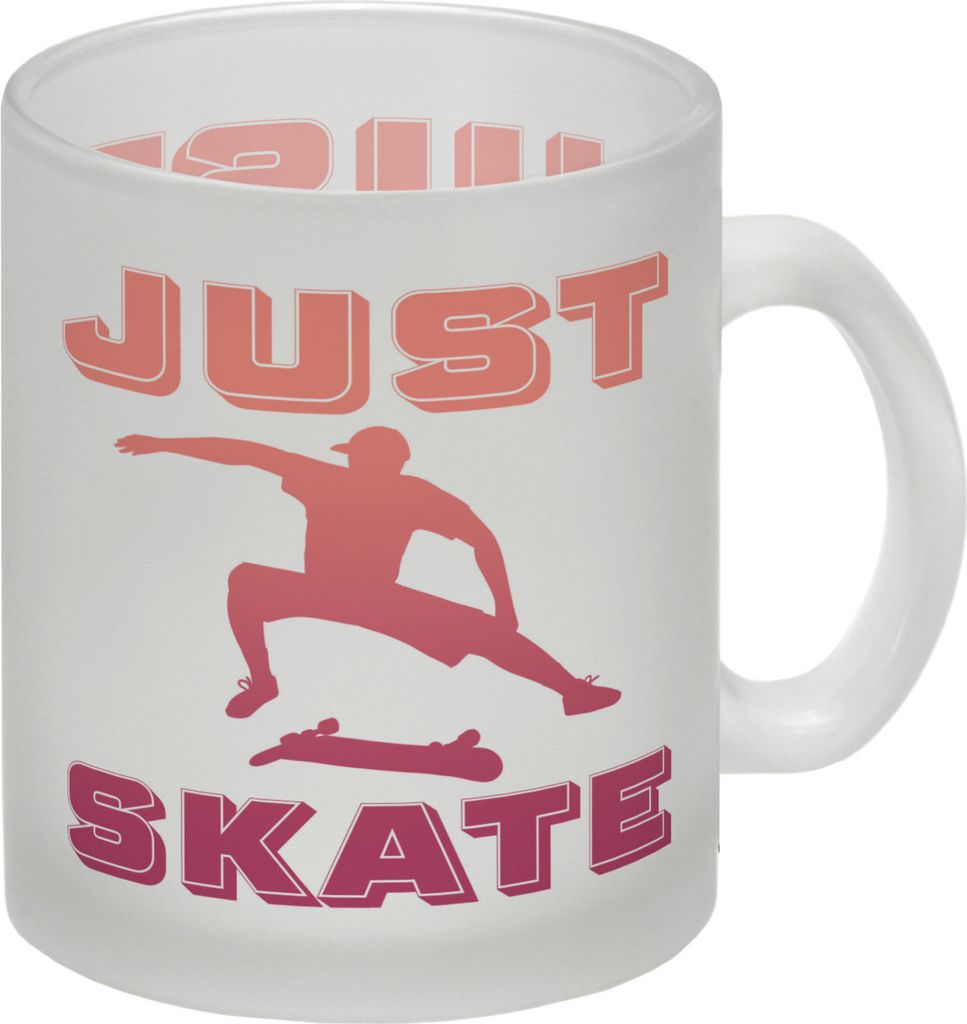 Just Skate Glas Tasse für Skater
