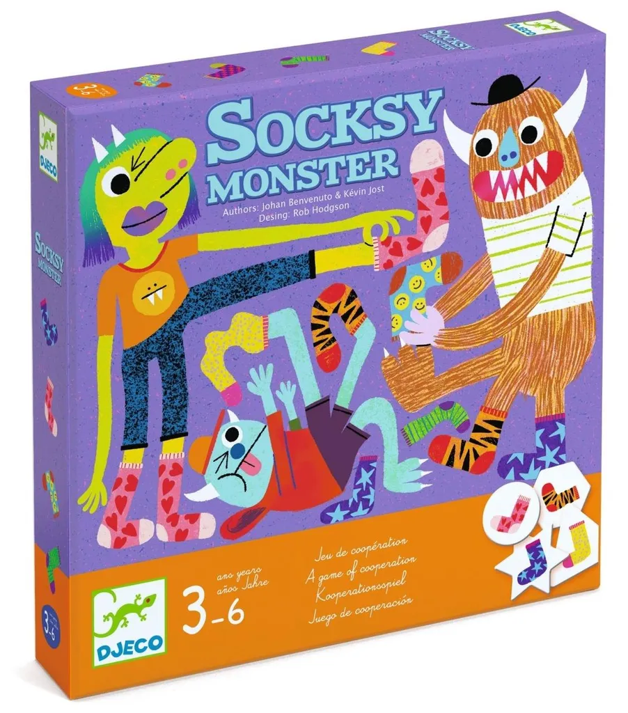 Jeu de coopération Socksy Monster Djeco - Jeu éducatif pour enfants