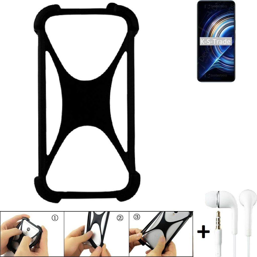 K-S-Trade Handy-Hülle + headphones kompatibel mit Xiaomi Redmi K50 Schutz-Hülle Bumper Silikon Cover Case Silikoncase Silikonbumper TPU Softcase