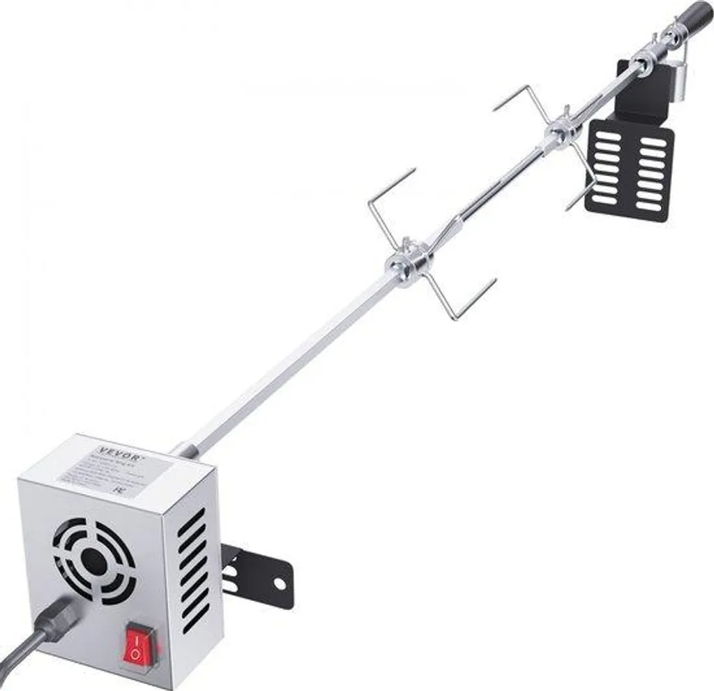 Broche rotative 100 cm inox 12 kg : finissez-en avec la viande sèche