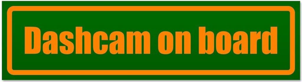 Kiwistar - Autoaufkleber - Orange - Grün - 30 x 8 cm - Dashcam on Board - Hinweis Aufkleber Sticker für Auto, Kfz, Fahrrad, PKW, LKW