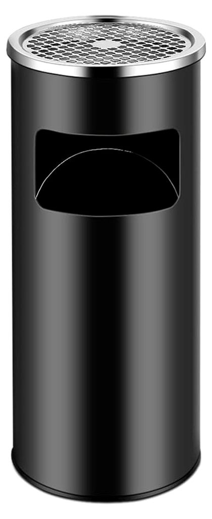 30 l Mülleimer mit integriertem Aschenbecher für Innen- und Außenbereich, Standaschenbecher mit Mülleimer, Inneneimer aus Edelstahl, für Hotel...