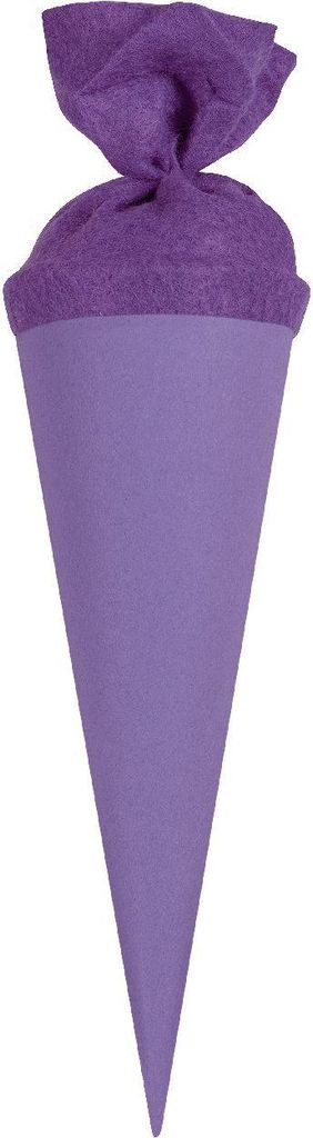 Goldbuch Schultüte zum Dekorieren Karton Violett Filz 35cm