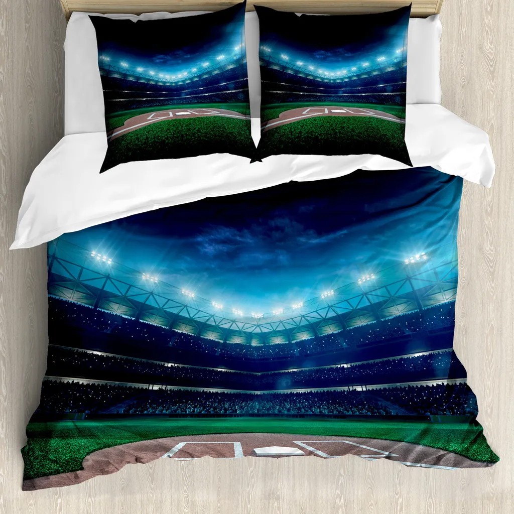 Copripiumino Matrimoniale Baseball 200x200 | Pratico, No-Stiro, Antiacaro