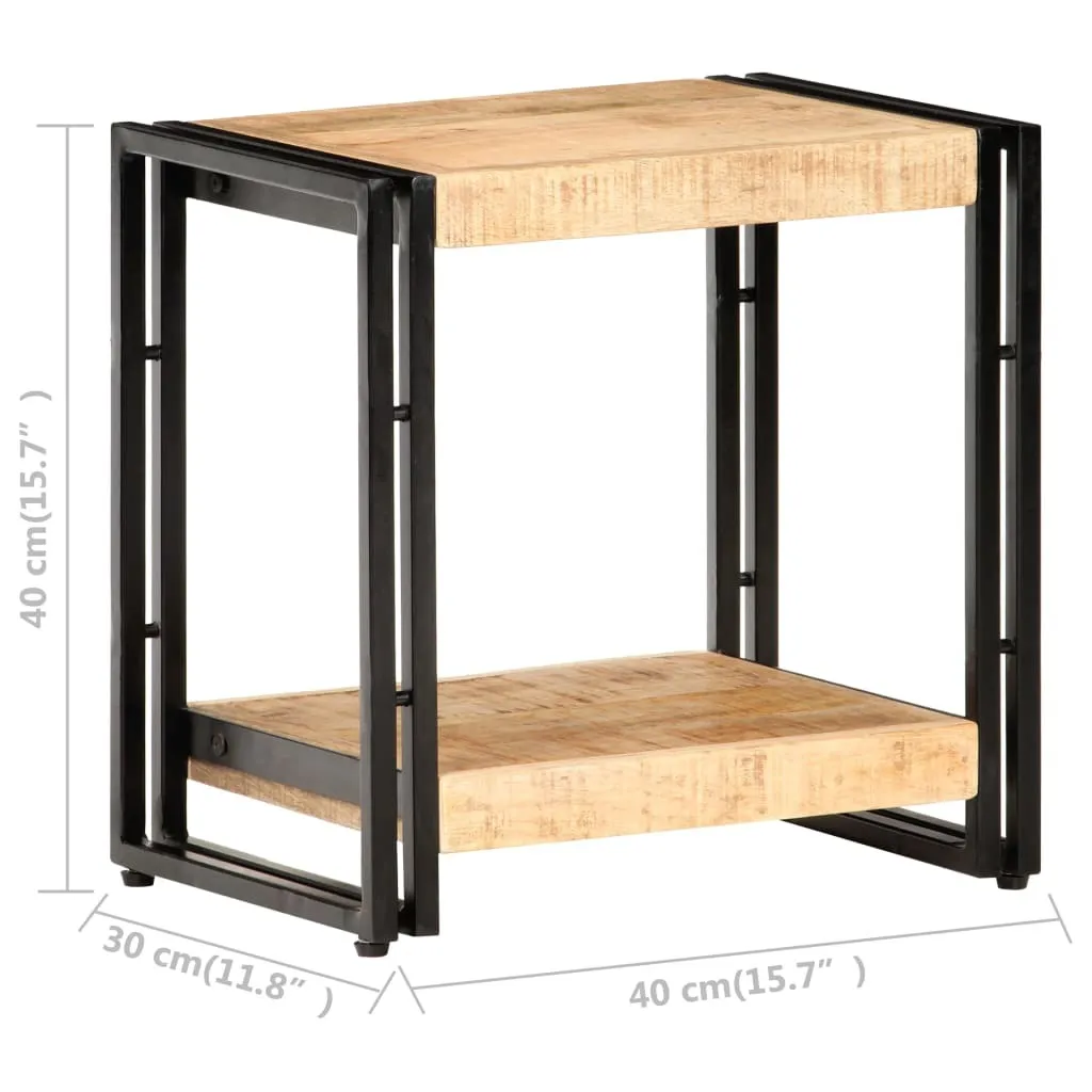 Tavolino Side Table Mango Grezzo 40x30x40 | Solidità Massima! - 4