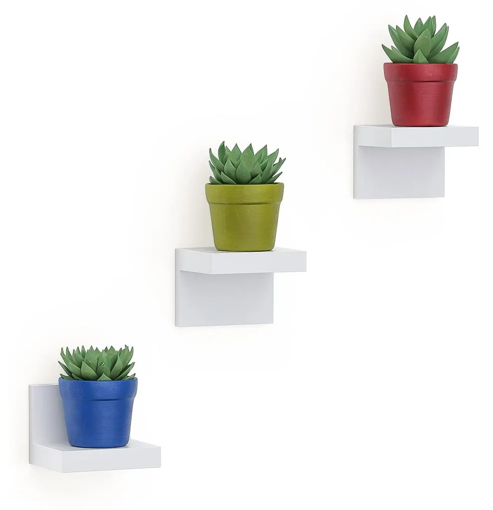 RicherHouse Petites Étagères Murales Suspendues en Plastique de 10,2 cm