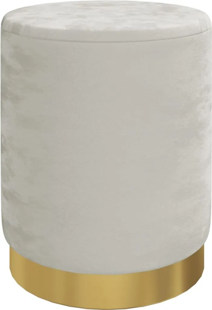 Analisi Sgabello SYFAX™ Grigio Chiaro: Velluto e Design Ottomano 31x37