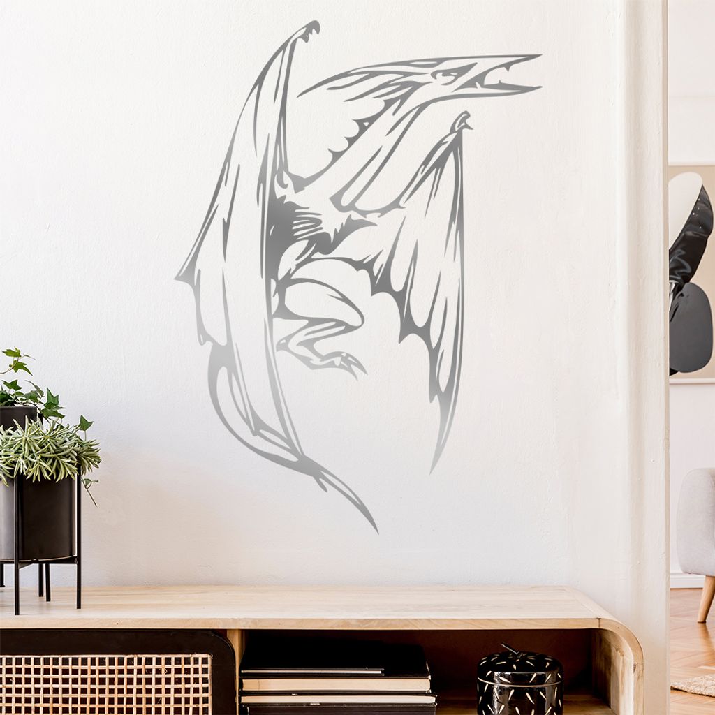 Urzeit Drache Wandtattoo in 6 Größen - Wandaufkleber Wall Sticker - Dekoration, Küche, Wohnzimmer, Schlafzimmer, Badezimmer
