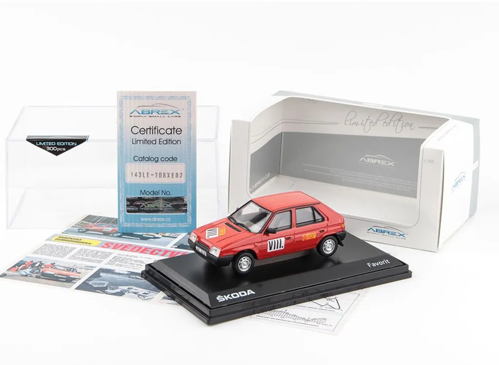 Škoda Favorit 136 L 1988 SM Brno Eight-hour ABREX 1:43 pour collection