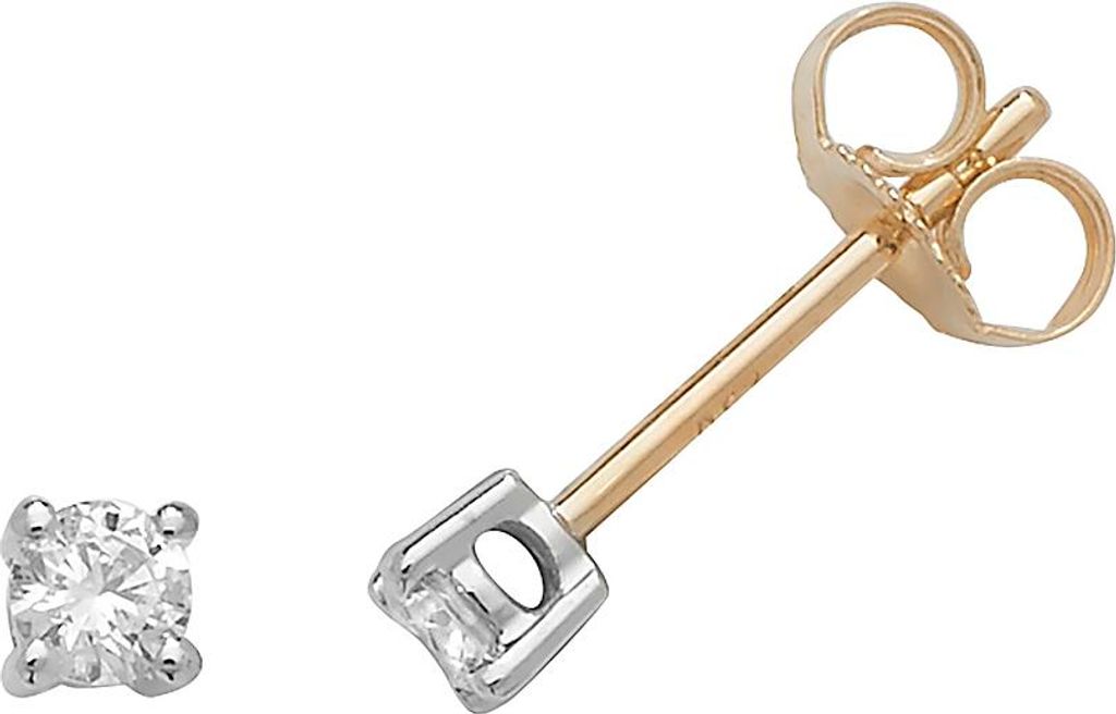 18 Karat (750) Gold Damen - Diamant Paar Ohrstecker Brillant-Schliff 0.20 Karat GH - SI2; TRS279418KY