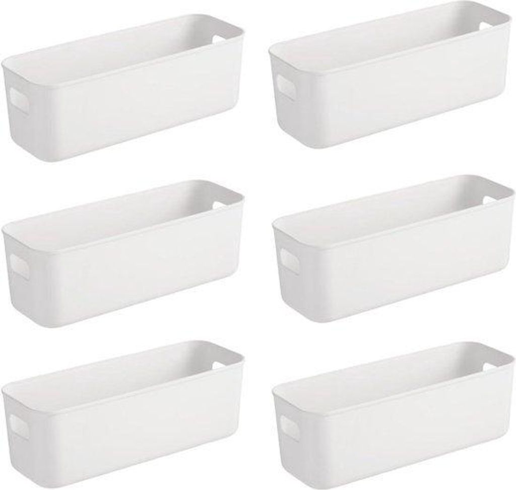 Kunststoff-Box 28x10x11cm weiß Bad-Keuken-Organizer
