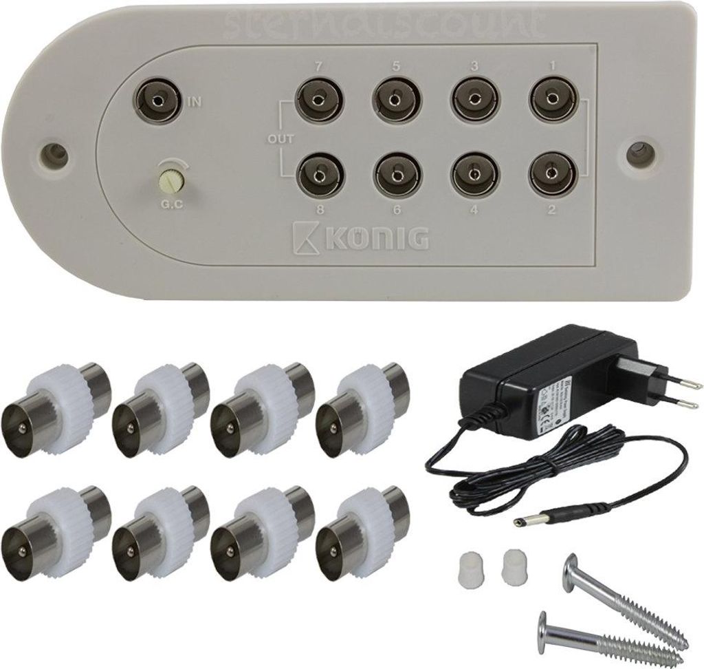 König Verstärker 8 Geräte DVB-C Verteiler HD Receiver PVR Ready