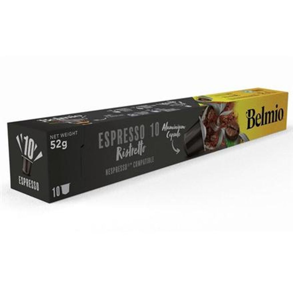 Belmio Ristretto 60 Kaffeekapseln für Nespresso – Maximale Intensität 12, 60 Stück Aluminium Kapseln, dunkel geröstet und kräftig, ideal fü...