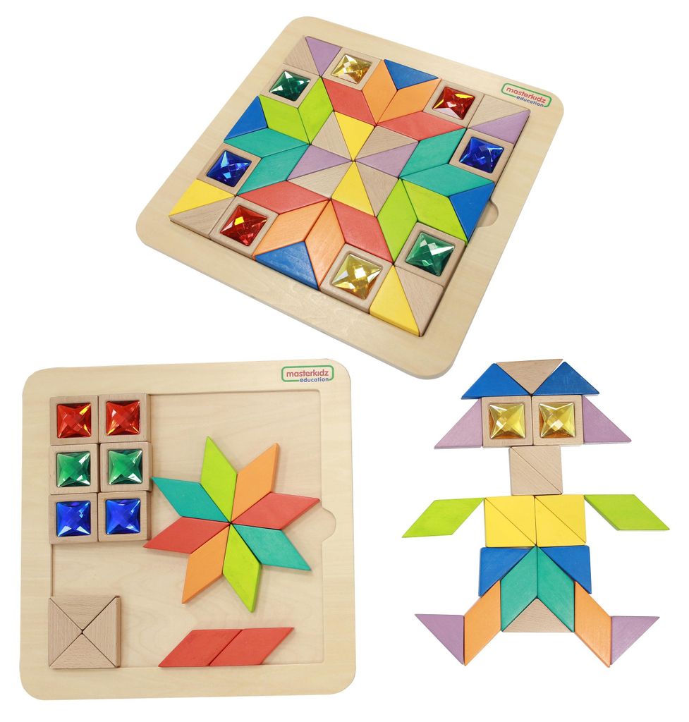 Masterkidz Montessori Tangram Farb- und Formlern-Mosaikpuzzle