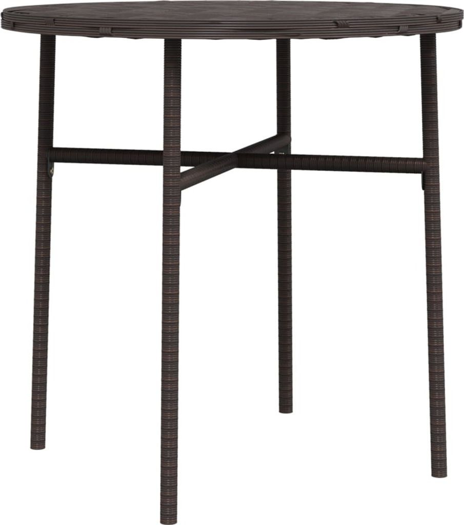 vidaXL Beistelltisch Braun 45 cm Poly Rattan