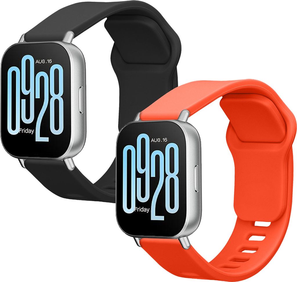kwmobile 2x Sportarmband kompatibel mit Xiaomi Redmi Watch 5 Active / Watch 5 Lite Armband - Fitnesstracker Band Set aus TPU Silikon