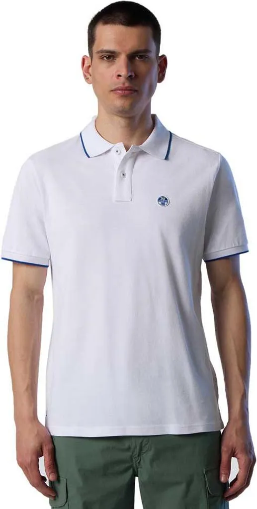 Polo Blanc XL Homme North Sails pour Voile et Loisirs Graphic 692397