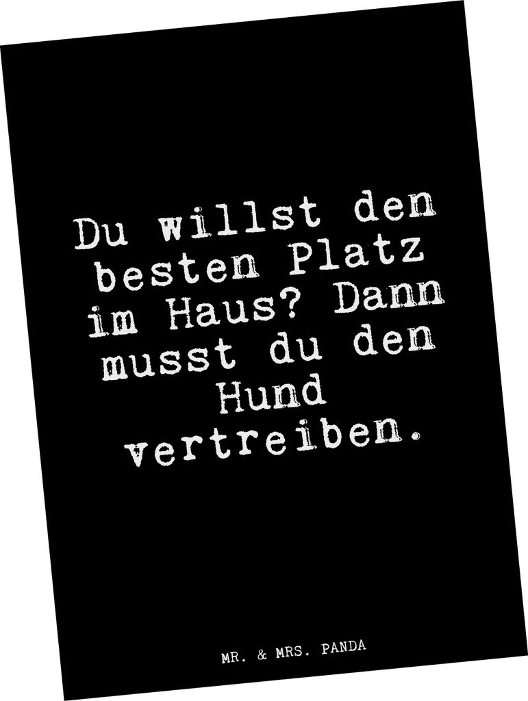 Mr. & Mrs. Panda Postkarte Du willst den besten... - Schwarz - Geschenk, Sprüche, Liebe, Spruch, Glizer Weisheiten Zitate Lustig Weisheit Worte, P...