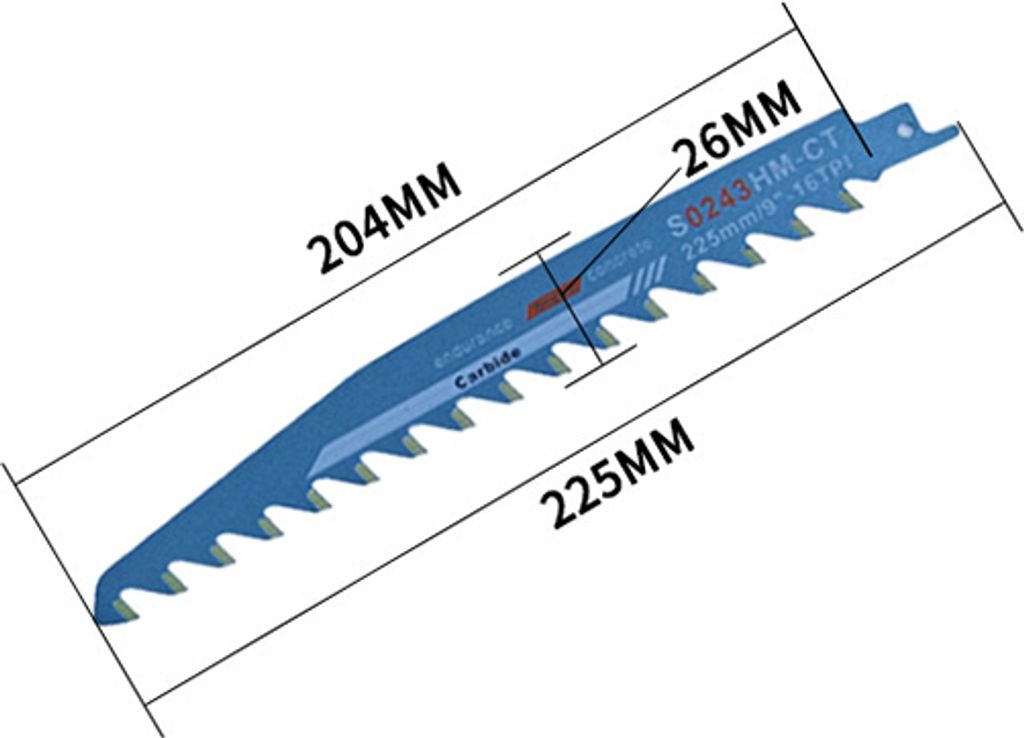 INF Säbelsägeblatt (225 mm) - Blau