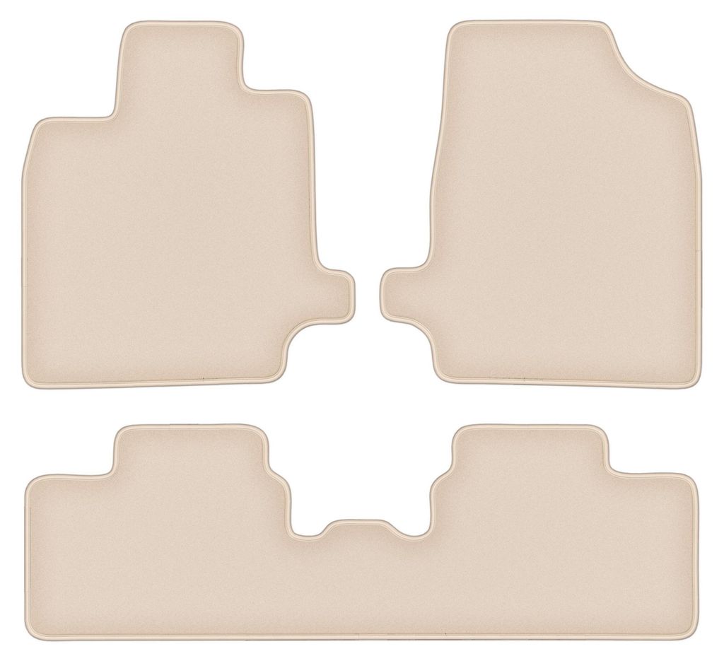 DURBAN Beige Velours-Fußmatten-Set für Leapmotor T03 Schrägheck 5-türig (2023-)