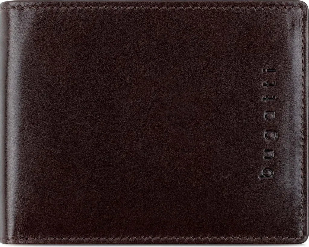 Portefeuille bugatti Romano Anti-RFID - Sécurisez vos Cartes Cuir Marron