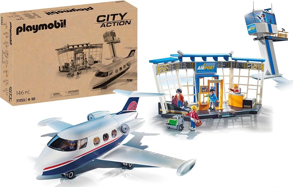 PLAYMOBIL City Action 71153 Aeroporto con aereo e torre Immagine del prodotto 