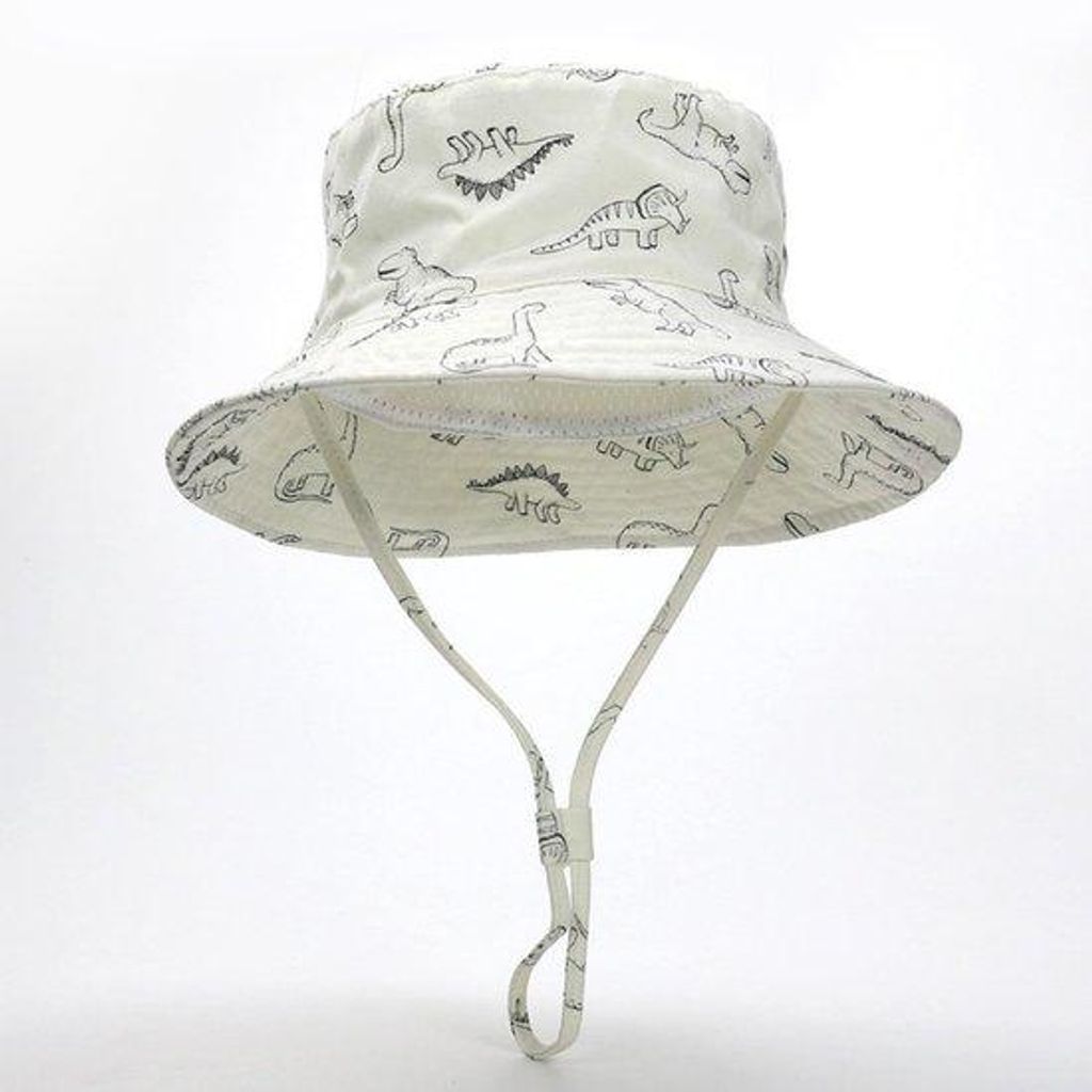 Baby-Sonnenhut aus Baumwolle – 48 cm – Sonnenschutzhut für Kleinkinder mit Tiermotiven – Unisex – Sommer-Fischerhut – Kinderhut für Fr...