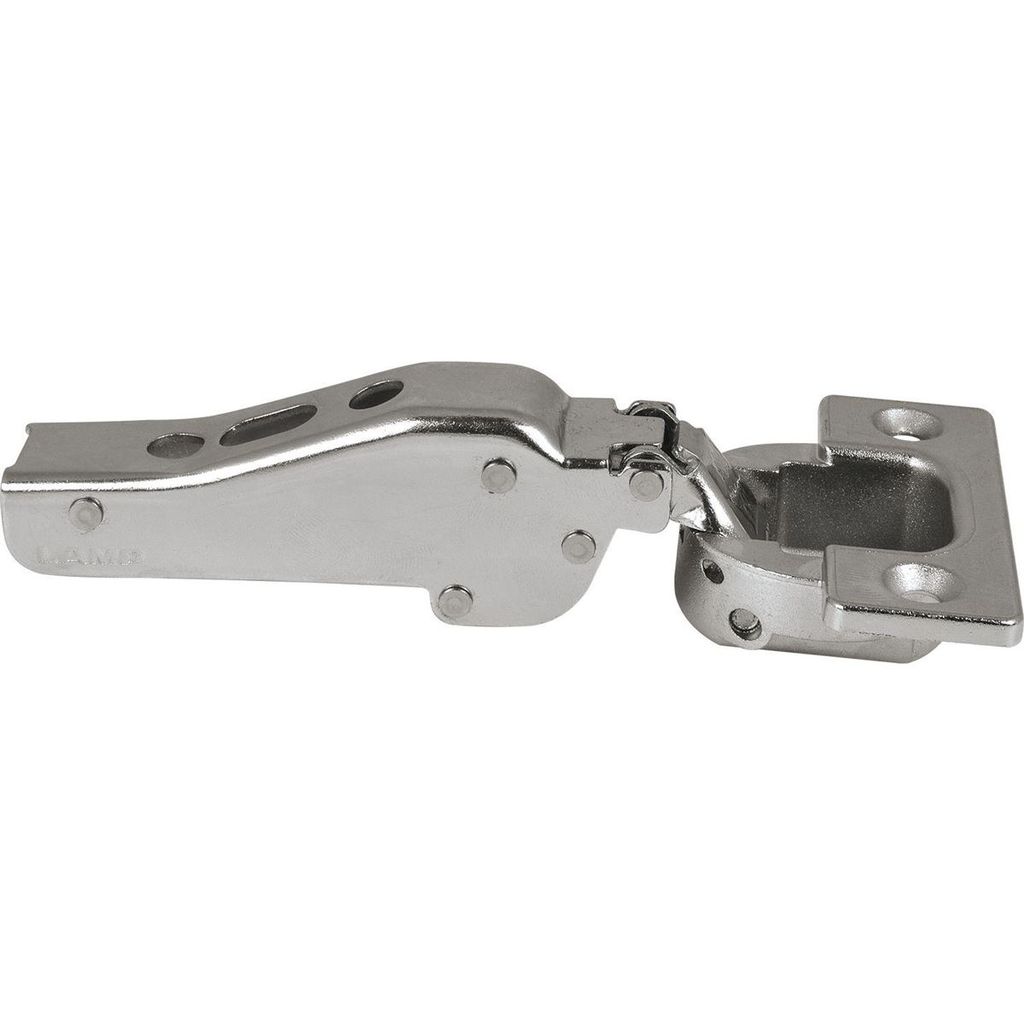 LAMP Schwerlast Möbel Scharnier 95°, Mittelanschlag, mit Feder, vernickelt