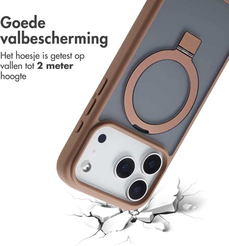 Custodia iPhone 17 Pro Marrone Accezz: Stile MagSafe e Comfort - 4