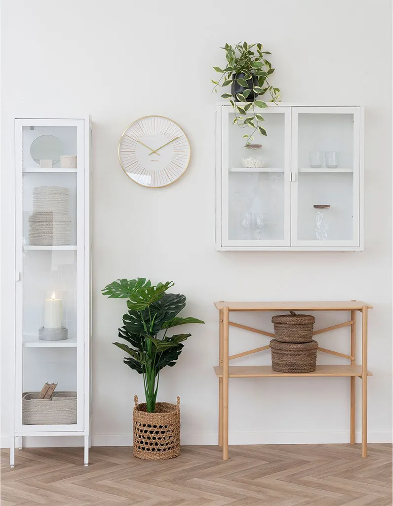 Petite vitrine Brisbane blanche pour optimiser le rangement des espaces - 5