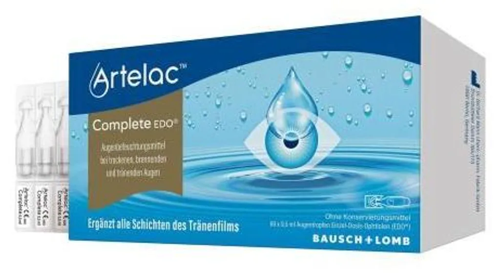 Artelac Complete EDO : 60 Pipettes avec Formule Triple Action Yeux