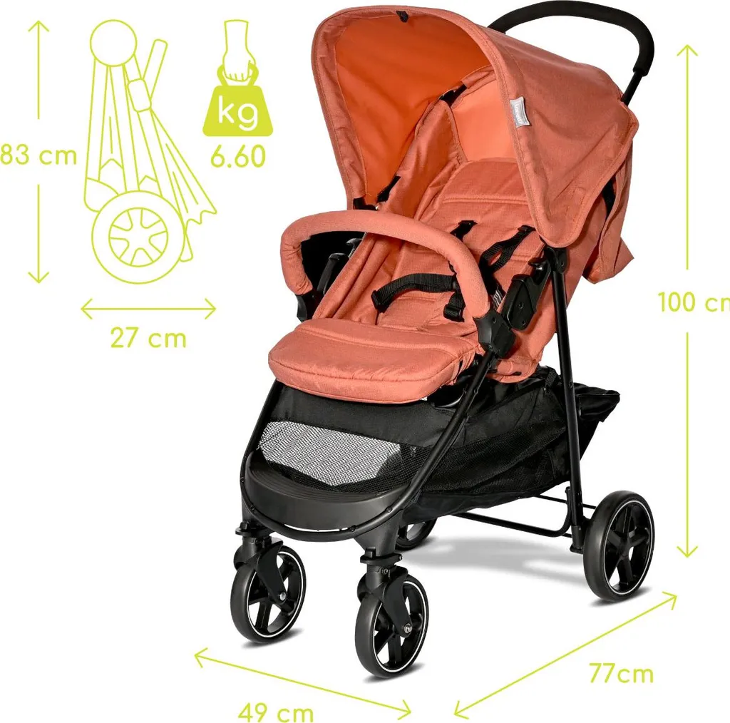 Poussette Landau Lorelli Rom Ingwer - Système de Transport Bébé Complet - 15