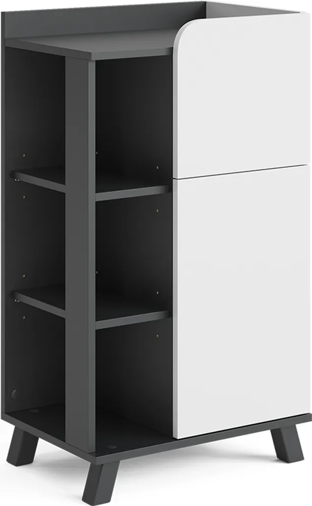 Armoire Vicco Karen 50x90cm Anthracite avec porte et tiroir intégré