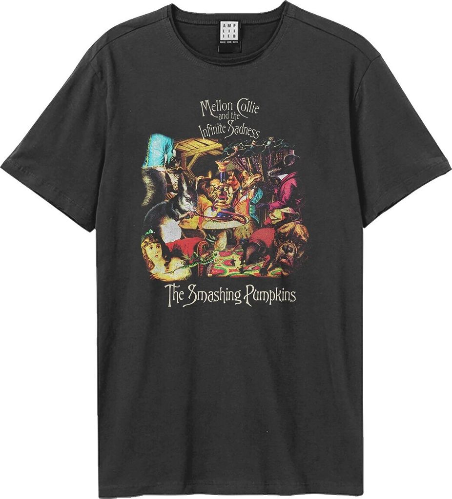 Amplified - "Mellon Collie Animals" T-Shirt für Herren/Damen Uni GD1776 (S) (Holzkohle)