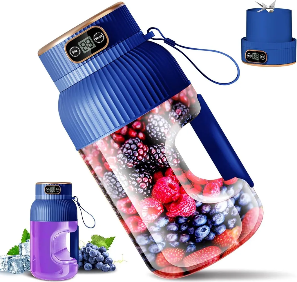 Frullatore a Colonna Blu 1.2L 10 Lame - Design e Performance