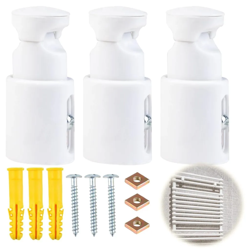Supports radiateur réglables 75-95 mm en ABS - Charge max 90 kg