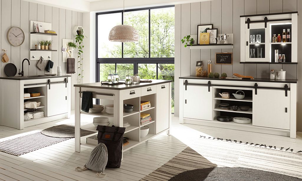 Küchen Komplett Set im industrial Stil SHELTON-61