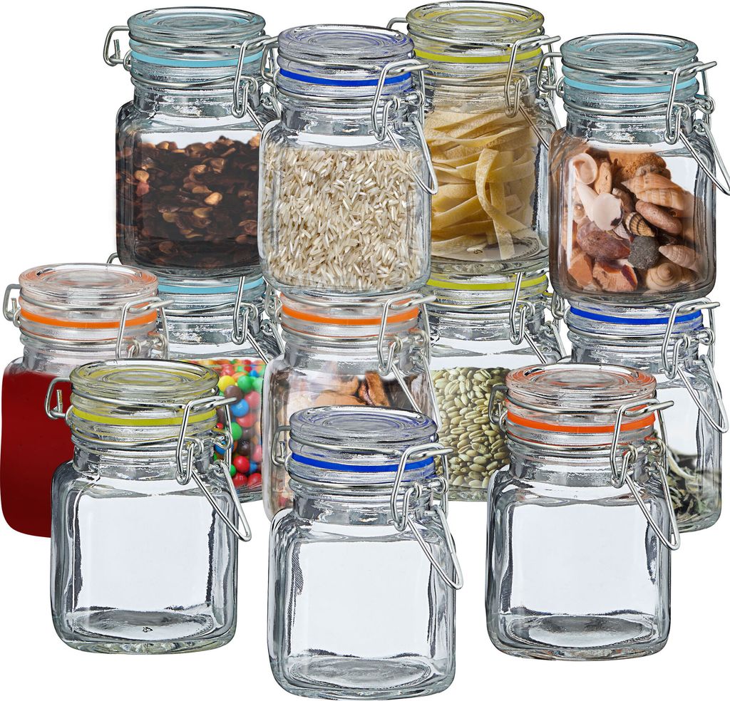 12x Bügelglas Einmachglas Gewürzglas Aufbewahrungsglas Produktbild 3