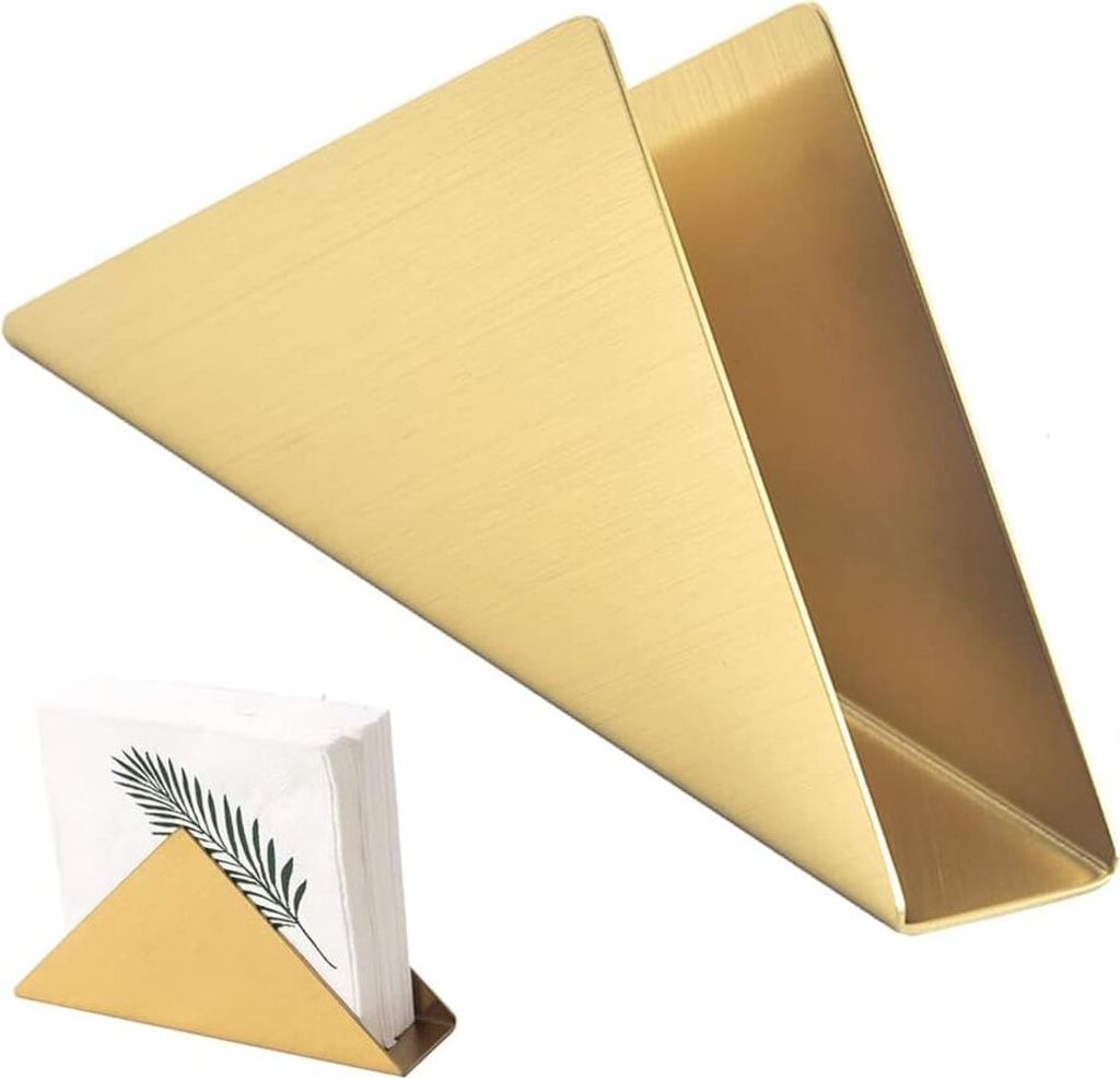 Vertikaler Taschentuch halter aus Edelstahl Western Restaurant Taschentuch halter Gesicht Papier halter Hotel Couch tisch Servietten halter, Gold D...