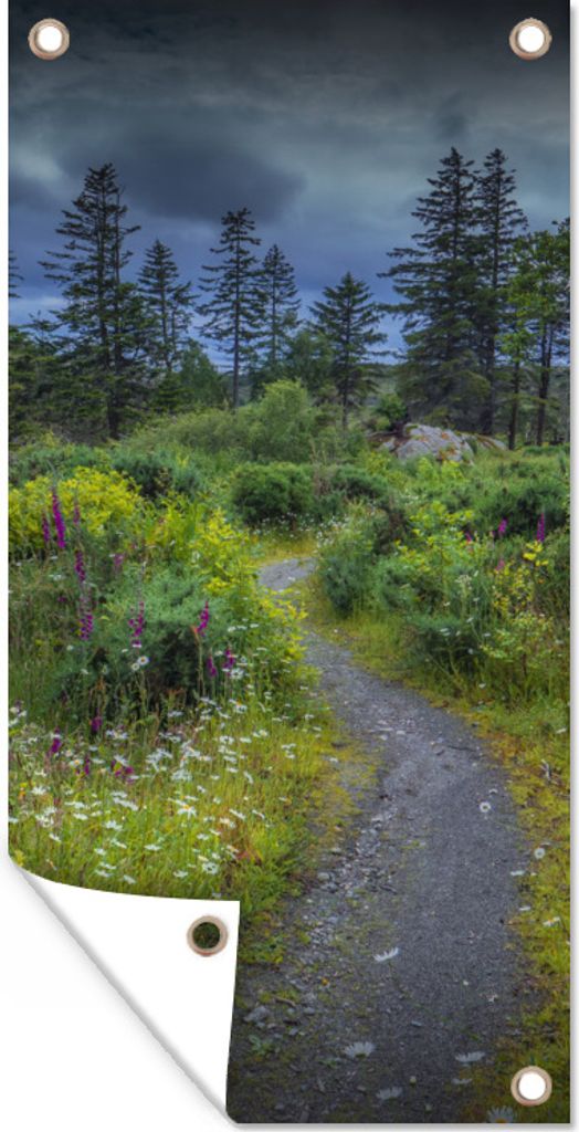 MuchoWow 40x80 cm Outdoor-Poster Gartendeko Sichtschutz Garten Poster für den Garten Sommerwiese auf der Lewis-Insel