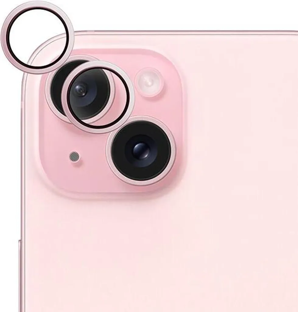 Pellicola Vetro iPhone 15 Rosa Epico Alluminio - Design Sottile e Sicuro