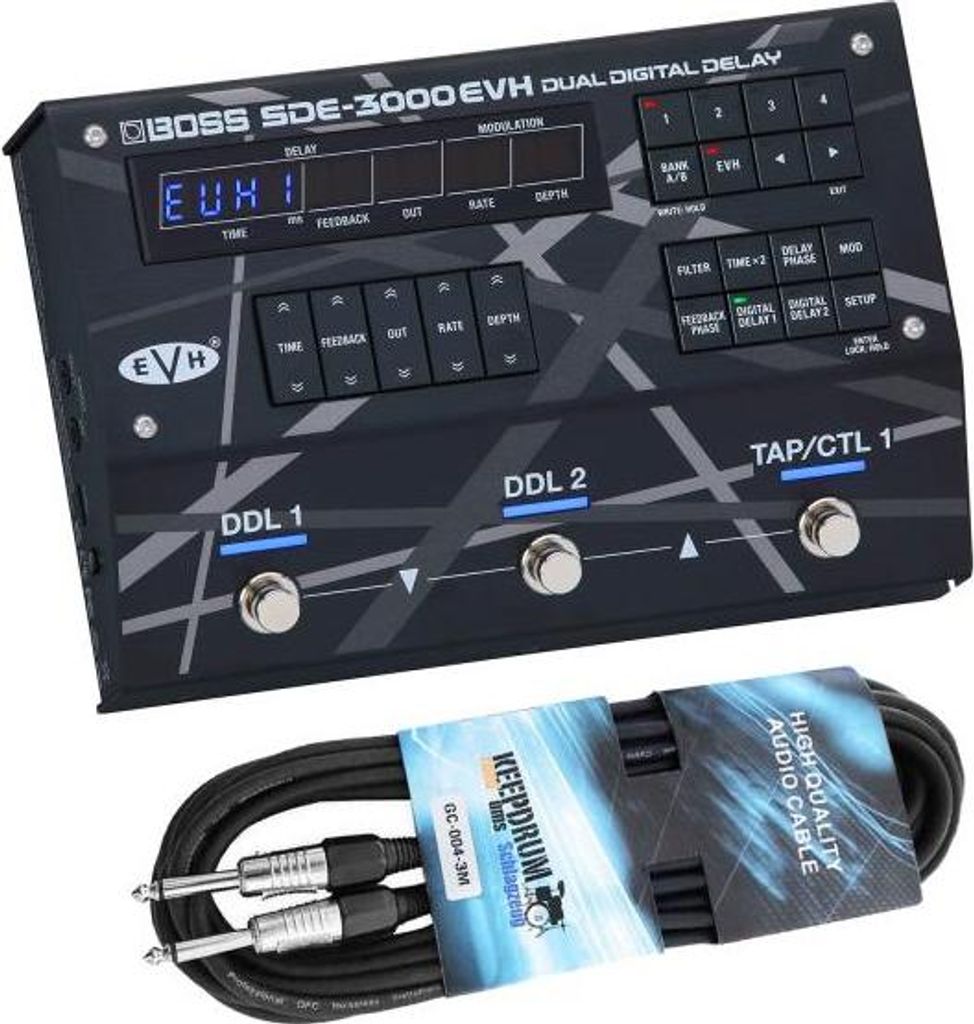Boss SDE-3000 EVH Digital Dual Delay mit Kabel