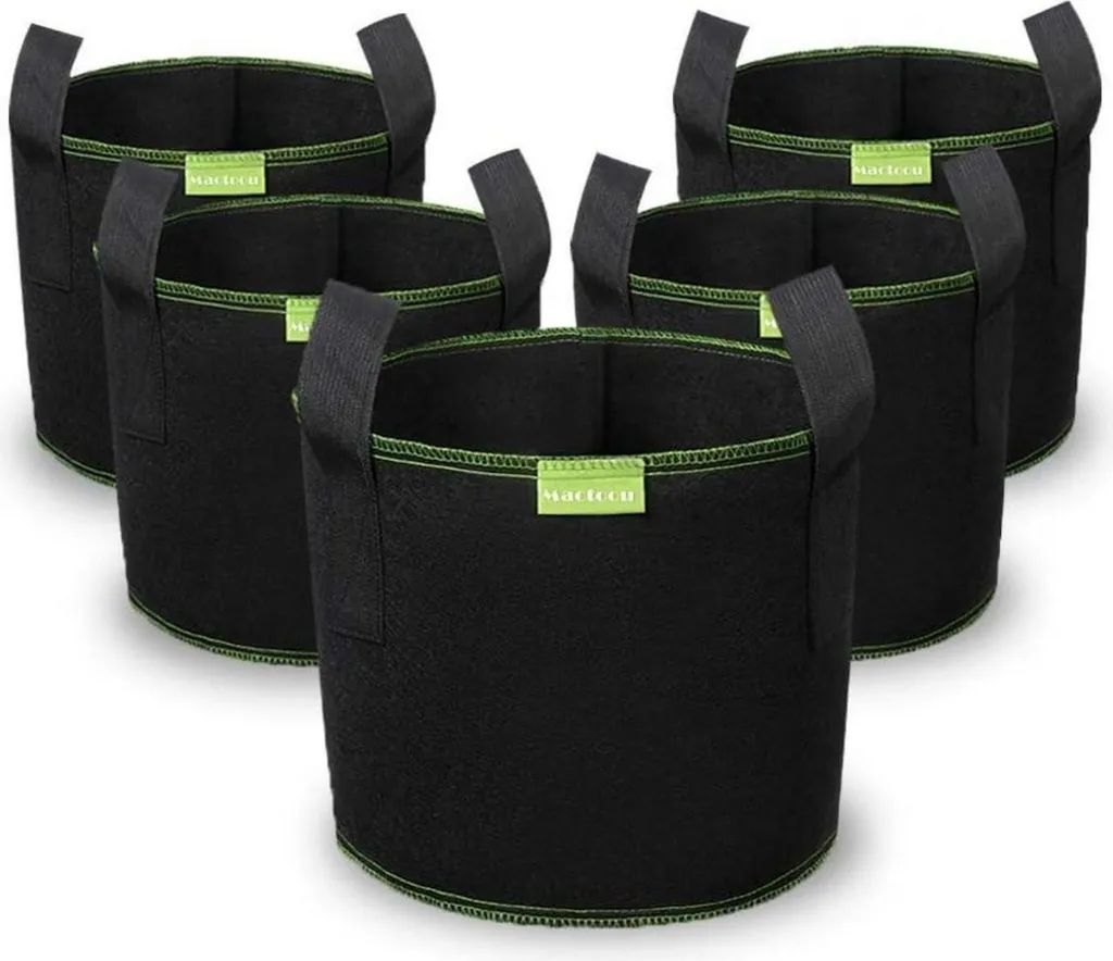 Sac de plantation de tomates 5x 20L - Lot de 5 sacs de 5 gallons noir