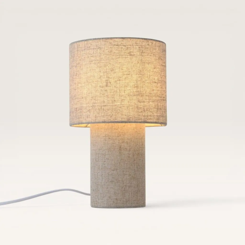 Lampe de Chevet en Lin Marone Lino M - Idéal pour Salon et Chambre IP20