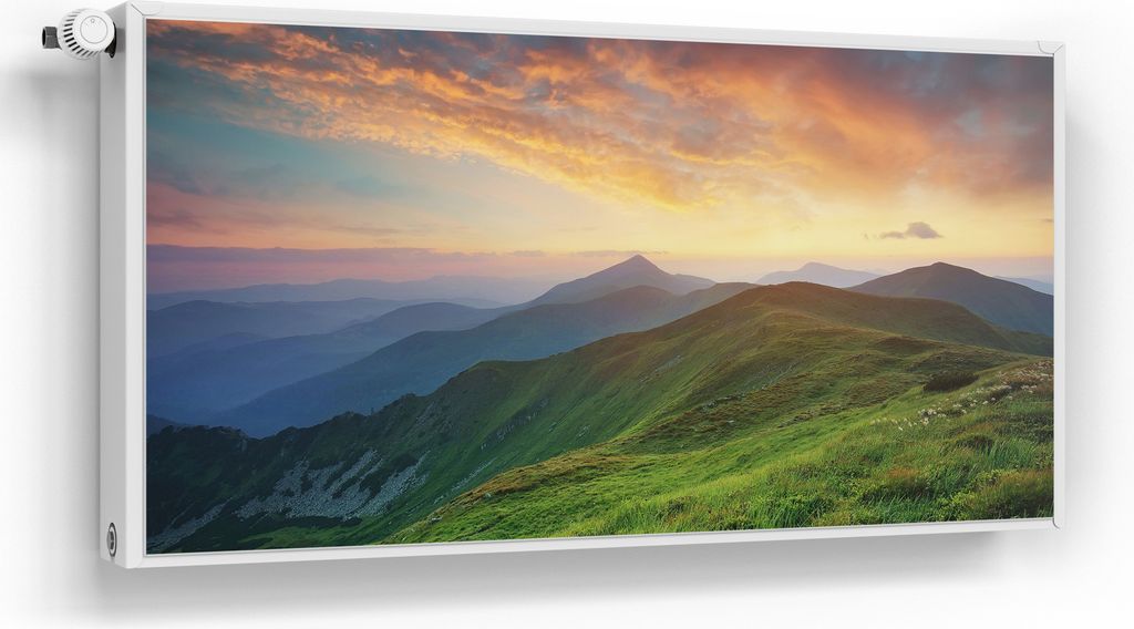 DEQORI Magnetmatte Heizung beschreibbar 120x60 cm 'Abendlicher Horizont' Magnetfolie
